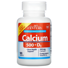 21st Calcium 500 + D3, 90 tab