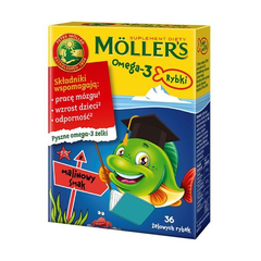 Mollers Omega 3 kids, 36 rybek, зі смаками