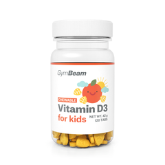 GymBeam Vitamin D3 for kids, 120 tab, апельсин