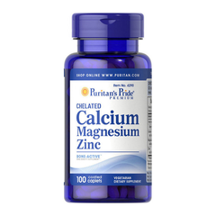 Puritan's Pride Chelated Calcium Magnesium Zinc 100 caplets