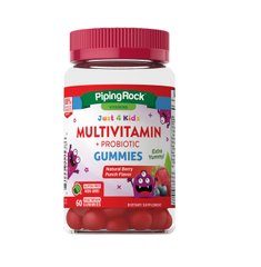 PipingRock Kids Multivitamin + probiotic, 30 gummies